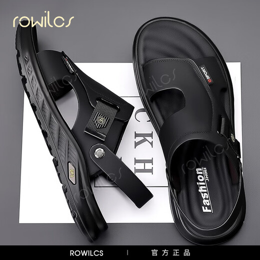 Rowilcs Marke Leichte Luxus-Sandalen Herren Sommer Top-Layer Cowhide Outdoor nicht rutschern