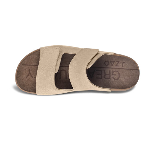 JD.com Birkenstock-Schuhe mit Hausschuhen, sanft gestellten Sandalen, Herren Sommer neue Hausschuhe, Männer hellgrau, Männer 40
