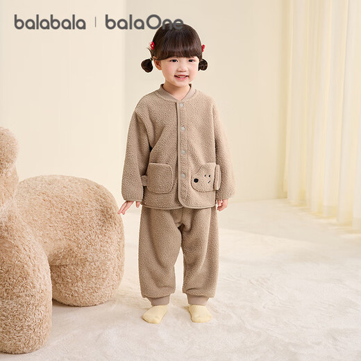 Bala Bala One Children's Home Clothing Set Boys and Girls 2025 Winter Half Velvet Warm 209425171206