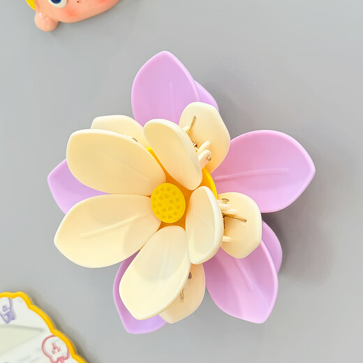 BSD cute flower magnetic sealing clip double-layer snack potato chip clip kitchen refrigerator magnet seasoning bag moisture-proof sealing clip magnetic lotus sealing clip (sakura pink)*1