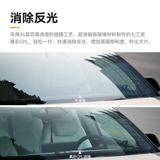 Seven Craftsmen true color version cpl polarizer 46mm filter TRUE COLOR restore original color polarizer eliminate reflection increase saturation landscape photography double-sided multi-layer coating