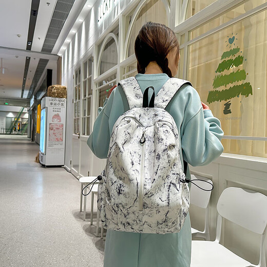 书包女小学生初中学生新款韩版学院风ins时尚潮流双肩包女士背包 红色 SG8441