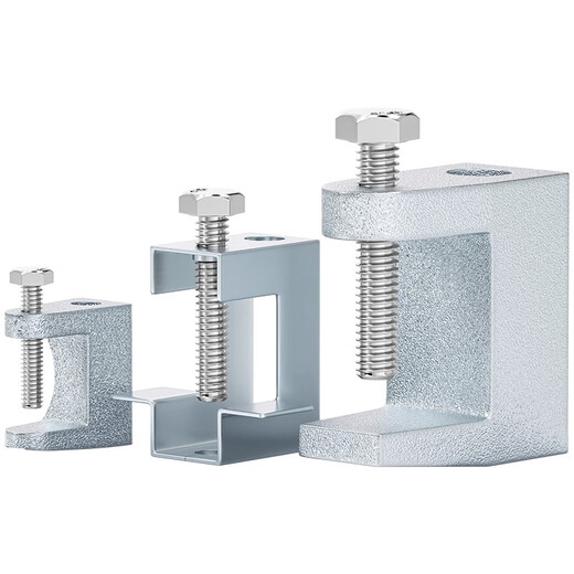 Tianzhuo Hardware galvanized cast iron tiger card tiger clip tiger mouth clip c-type fixed clip fixed iron pickup buckle 18-45 opening 18mm 5 pcs