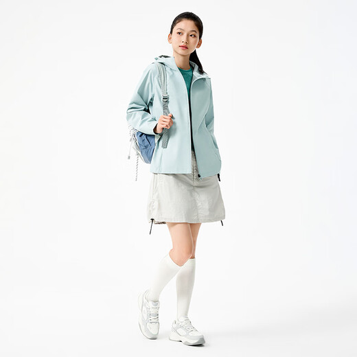 361 Chaqueta para mujeres en la pantalla de lluvia de otoño deportes impermeables y chaqueta con capucha suelta al aire libre casual 662534601-2