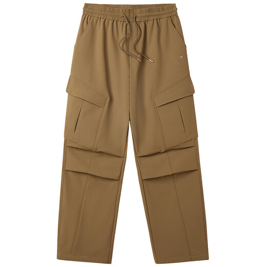 Camel (CAMEL) Wang Junkai's same style three-proof soft shell pants for men and women plus velvet warm overalls trousers M15CAWI037