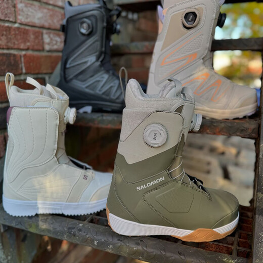 萨洛蒙（Salomon）2425款SALOMON单板滑雪鞋女款萨洛蒙雪鞋钢丝扣轻量化BOA瓷雪具 【KIANA DUAL BOA】青苔绿 38.5 (245mm)
