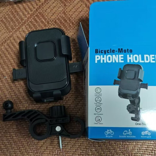 Electric vehicle mobile phone holder for riders with hook, shockproof six-claw mobile phone holder for motorcycle and bicycle riding, sub-handlebar style