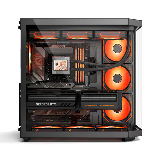 AMD Ryzen 7 9800X3D host RTX5080/5070TI/RX9070XT graphics card thousand frames e-sports game deep learning design desktop computer DIY assembly machine complete machine 6 9800X3D/RTX5080 16G