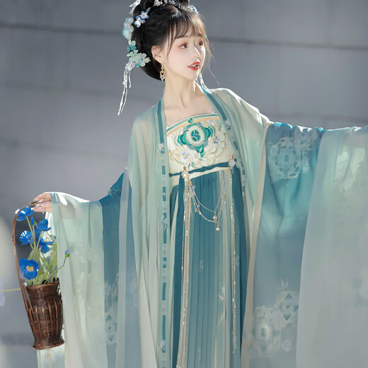 飚阁汉服中国风女装套装2025年新款国风大赏【倾城】唐制诃子裙 大袖衫+诃子裙+披帛 均码 （80-140斤）