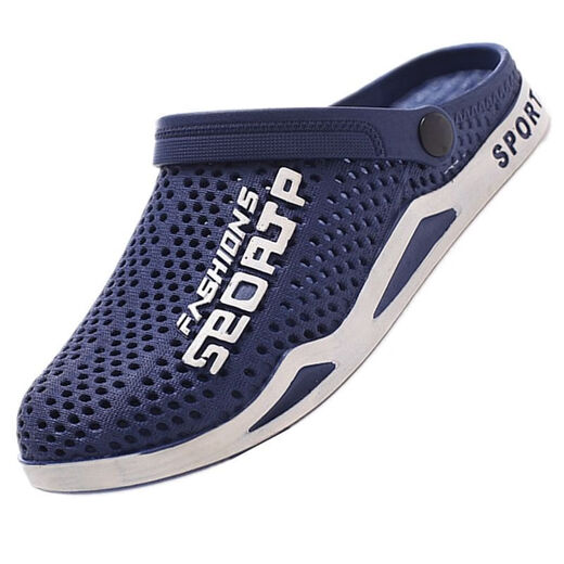 A Haarth-Generation Herren-Lochschuhe für Sommerkleidung, resistent, Anti-Rutsch, dicker Locker, wederempfindlicher Strand, 3881 Blau, 41 Größe, Einheitsgröße kleiner