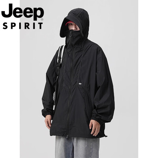 JEEP SPIRIT吉普户外防晒服男女夏季轻薄遮阳夹克透气凉感情侣冲锋衣登山外套 >点击查看尺寸<拍此默认紫 4XL