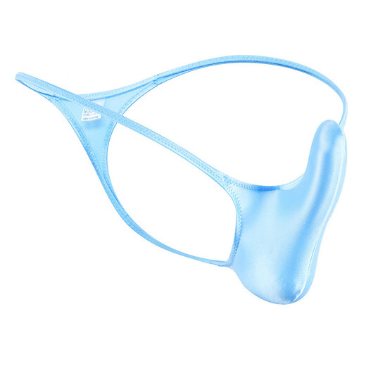 Ttpmer Herren -Tanga JJ Aufgedreht seidige sexy glänzende Männer blau t Hosen elastische Taille anregen Unterwäsche Herrenmondnacht schwarz m