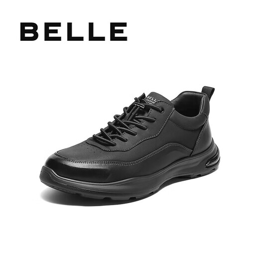 Belle thick-soled height-increasing walking shoes for men 25 autumn outdoor casual running shoes A2152CM5 black 43