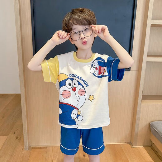 Disney Baby Children's Pyjamas Men's Summer Pure Cotton Coton court à manches courte à manches minces Mid-Large Childre