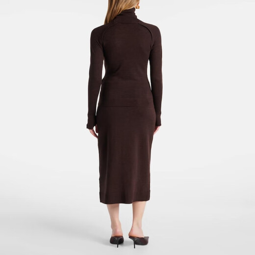 维多利亚·贝克汉姆（Victoria Beckham） 羊毛高领毛衣 P01053832 棕色 XS CN 160/84