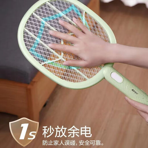 康铭电蚊拍充电式家用强力可拆换锂电池3500V高压灭蚊苍蝇拍 0支装 康铭3887电蚊拍