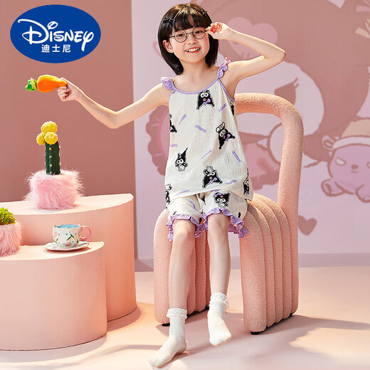 Yihou Kinderpyjamas Mädchen Sommer dünne reine Baumwollschlinge Set Little Girls Falten Stoff Eltern-Kind-Mutter und Tochter Vest Home Anzug Dinosaurier [Lady Sleeve Set] TN-6624 170 Größe 8 (Höhe 85-100 cm)
