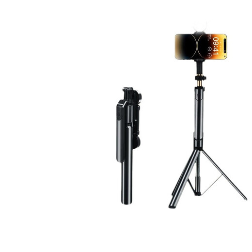 Xiaomi Youpin Eco-chain Bluetooth Selfie Stick Universal Separated Remote Control Tripod Vlog Shooting 360 Degree Rotating Mobile Phone Palm Selfie Stick-Black [Aluminum Alloy Quadrado]