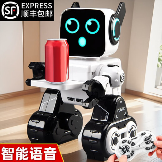 Jiongzai Fernbedienungsroboter, der den intelligenten Sprachdialog der Kinder begleitet, neue High-End-Schwarz-Technologie-Spielzeuge, die sprechen. Klassisch-re-Red-Puzzle-Wachstum Geschenk Early Education Roboter Offizielle Standardkonfiguration