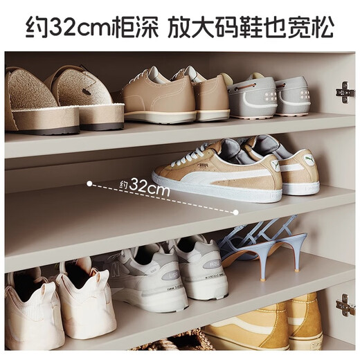 Litai (LEADTEK) shoe cabinet door entrance cabinet storage cabinet integrated wall cabinet home door new style 2025 shoe rack door outside corridor [approximately 27-30 pairs] 12032107cm