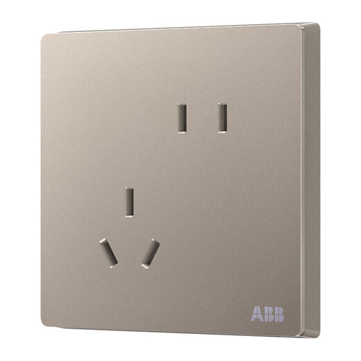 ABB switch socket panel Xuanzhi series gold frameless type 86 household power supply five-hole socket