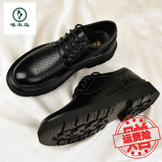 Woodpecker Sandales en cuir masculin 2025 Nouveaux entreprises formelles décontractées Hollow