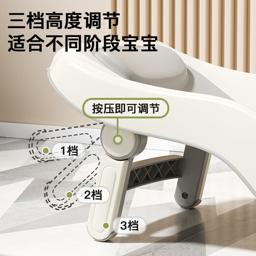iuu婴儿洗澡神器躺托 宝宝折叠感温浴床 新生儿防滑沐浴架洗澡神器 【高度可调】北欧灰+大礼包