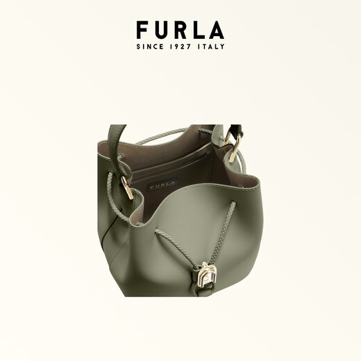 Furla Levante Cowhide Small Women's à la mode de banlieue de banlieue à main le pochon à crampe sac à crampe sac décontracté sac haut-gard
