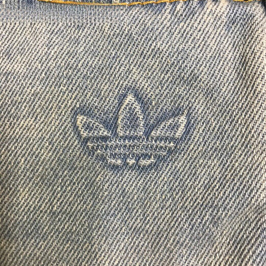 Adidas Clover Women's Pants 2025 Spring New Product Wide-Level Washed Denim Sport Pants Scimitar Pants JX9212 JX9214 Dark Blue_Gradial 30