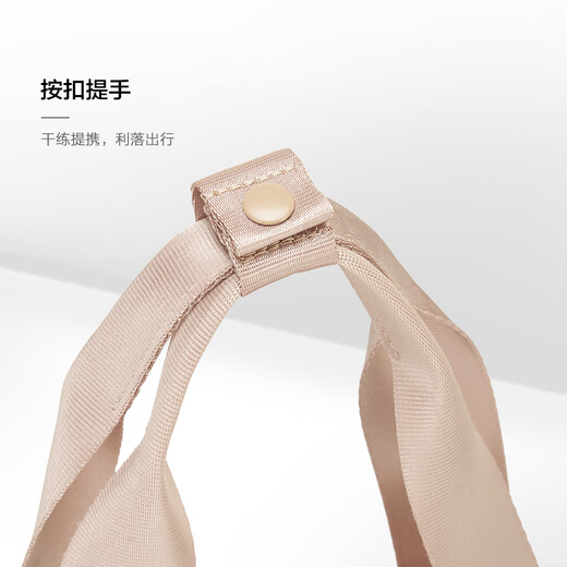 新秀丽（Samsonite）时尚出街女士托特包大开口单肩包织物轻盈手提包NT0浅棕色送女友