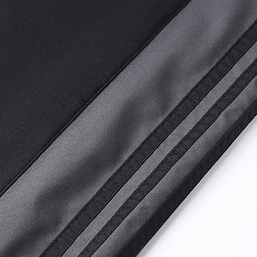 Woodpecker (TUCANO) jacket suit men's spring and autumn stand-up collar striped top casual versatile trousers two-piece men's black XL