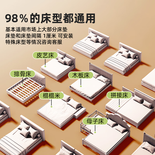 床围栏婴儿床上宝宝防摔床围挡安全护栏儿童床护栏床上床边挡板 Y款上下拼灰/ 三面装 1.8*1+2.0*2