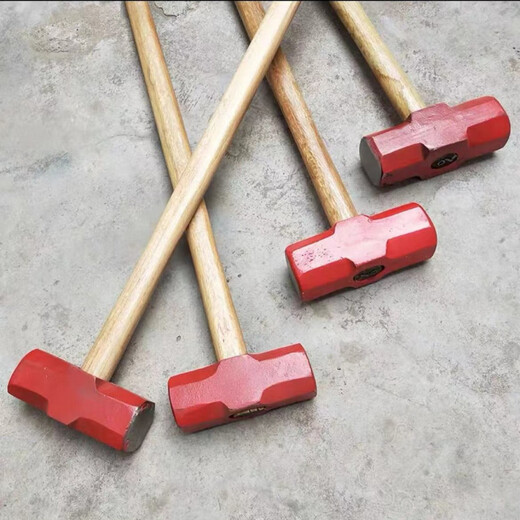 Vinoa hammer, sledgehammer, heavy-duty octagonal hammer, square-head hammer, large wall-breaking tool, masonry hammer, 14-pound green wood handle octagonal hammer (U-turn)