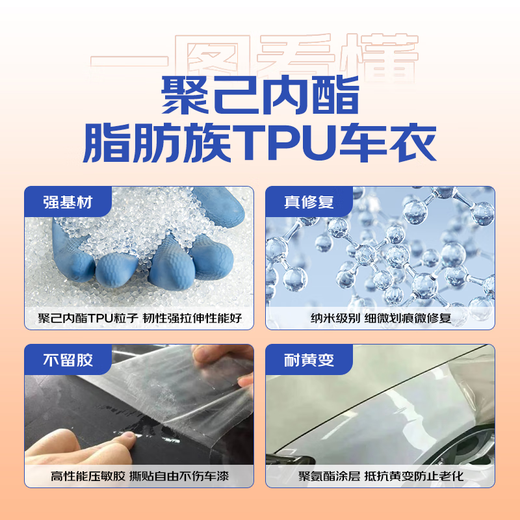 UCOLOR invisible car clothing film full body film TPU material anti-scratch transparent film car clothing paint protection film package construction JD co-branded invisible car clothing Covestro TPU base material + 10mil + package construction (imported glue)