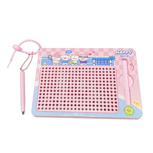 MPPMCK Yuanqi Sport Süßes Haustier Großer Tablette unkomprimierte magnetische Stahlkugel Graffiti Malting Board Schlüsselbein Anhänger kleines Spielzeuggeschenk Yuanqi niedliche Haustier-Tablette Magnetische Perlenrosa