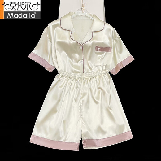 Modal 2025 Nuevo pijama de seda de hielo para mujeres seda delgada de verano de manga corta para ropa de ropa para el hogar portátil al aire libre primavera y verano FS_9201# Cardigan doble mascota corta gato m