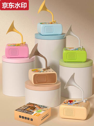 QILICAI Educación temprana para niños Gramófono Entrenamiento de voz Máquina de aprendizaje Registro Máquina Máquina Música Juguetes Iluminación Actualización Verde 96 Tarjeta china + 96 Tarjeta de inglés 1