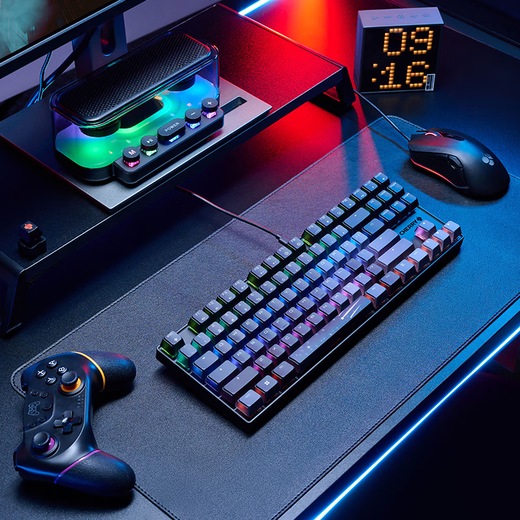 
CHERRY cherry MX8.2 Xaga Obsidian series wireless Bluetooth three-mode e-sports game mechanical keyboard RGB light effect three Xaga-Meteor Tea Roll-Export munition box