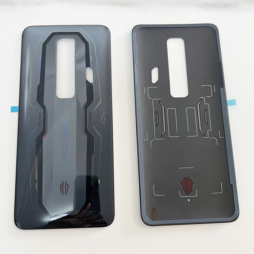 VYOPBC适用于红魔7S后盖玻璃NX679S手机后壳外壳电池盖背壳后屏 红魔7S后盖暗夜骑士+镜片 配工 外壳