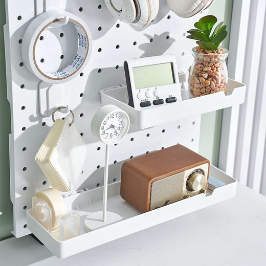 Three-aquatic tiger round hole hole plate accessories 3m hole distance wall hanging rack parts display decorative hook storage clip 9923 multi-function rack