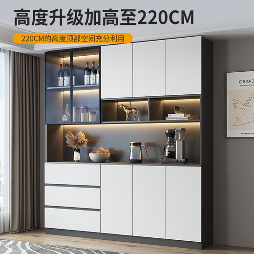 欧派（OPPEIN）餐边柜高柜一体靠墙现代简约客厅餐厅家用茶水酒柜收纳储物柜 款式15280*40*220顺丰安装 双门