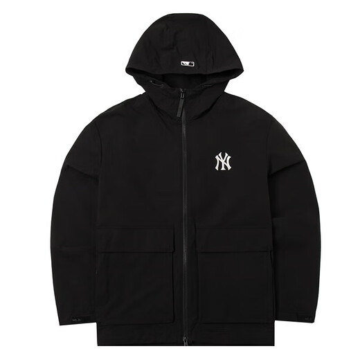 MLB外套男女装夏季2025年新款户外跑步训练运动服复古ny休闲连帽夹克 纽约洋基队/黑色 XS 160