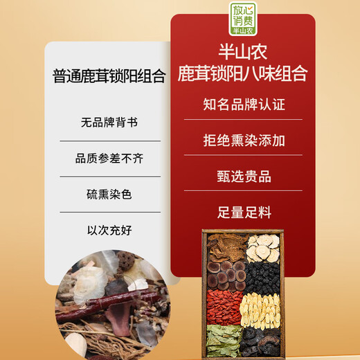 Banshan Nong Hirschgeweih Cistanche Locking Yang Epimedium Babao Tee 300G Maca Astragalus Wolfberry Herren Weingesundheit Medizinische Materialien