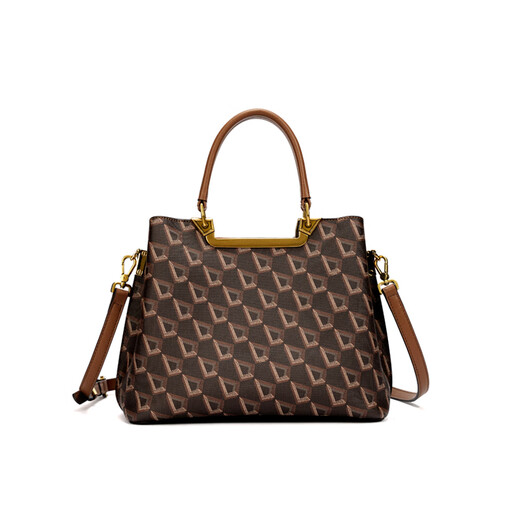 LMK French LMK brand light luxury women's bag handbag middle-aged women's crossbody bag sends mother birthday gift atmospheric brown [March 8 Women's Day gift practical gift gift sends