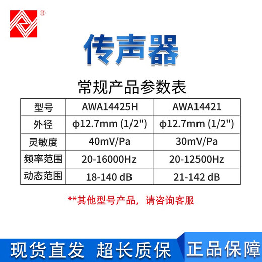 爱华AWA14421测量传声器AWA14425测试电容传声器AWA14423麦克风 AWA8751