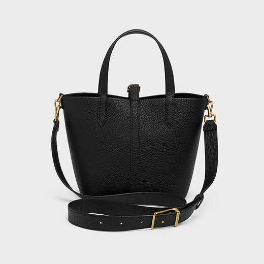 CHARLES&KEITH25秋新品简约通勤手提水桶包菜篮子包七夕礼物CK2-10151518 Black黑色 S