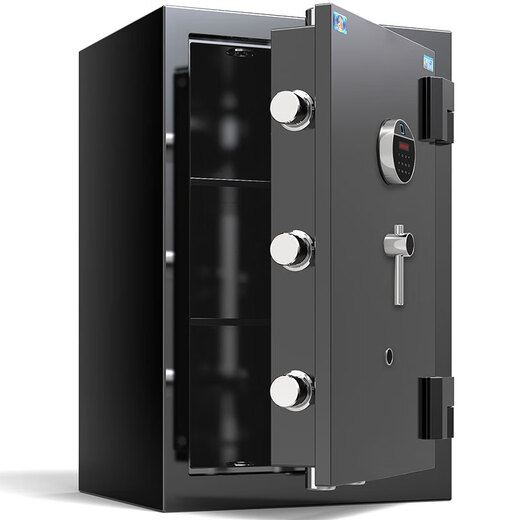 Tiger Brand [gabinete profesional de fuego de fuego, pruebas y certificación estándar de incendios nacionales] Oficina segura en casa segura Financiera de alta resistencia All-Steel Antreft Gran Fireproof gabinete [Modelo de lujo de luz] 65cm de alto obsidiano negro-fuego-fuego-incrto o por encima del modelo de control de WiFi-Intelligent (clave/dedo de dedo/contraseña/contraseña remota control inteligente remoto)