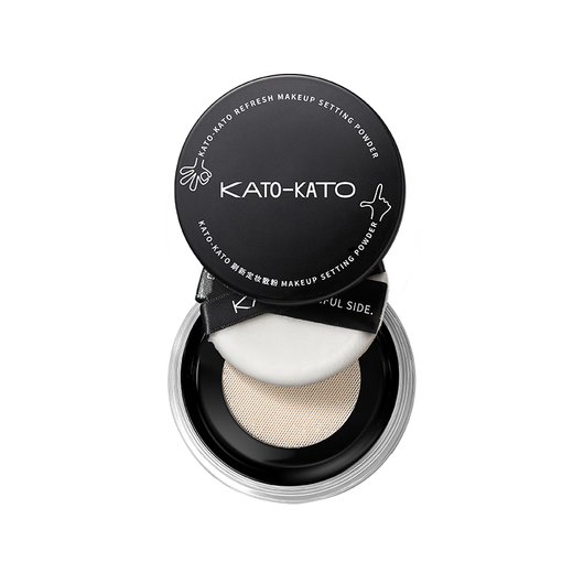 KATO-KATO refresh setting loose powder long-lasting makeup oil control long-lasting touch-up soft focus powder not easy to remove makeup birthday gift for women 3.0 transparent matte-versatile-02 transparent 6.5g multi-skin