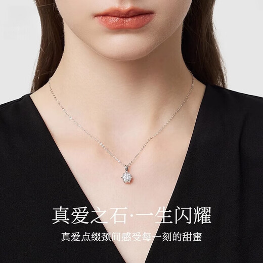 DRIG Diamond Silver Necklace for Women 2025 New Moissanite Diamond Exquisite Light Luxury Niche High-Sense Level Gift for Girlfriend’s Birthday One-Carat Snowflake Necklace + Exquisite Brand Gift Box