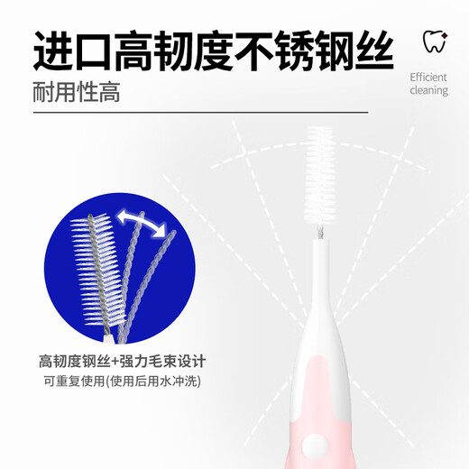 狮王（Lion）细齿洁正畸专业护龈牙缝刷超细sss*8支L型牙齿间隙刷可重复